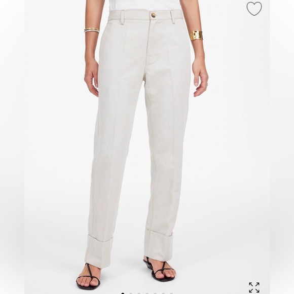 Madewell bone The Dean Easy Straight Pant - Picture 2 of 7